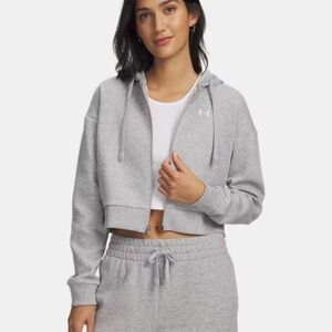 🤍UA *White* Rival Fleece Zip Up